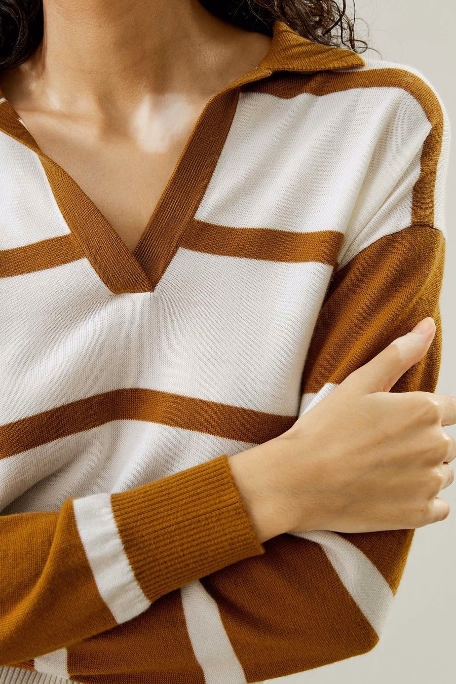 Sweter Polo z Wełny Merino