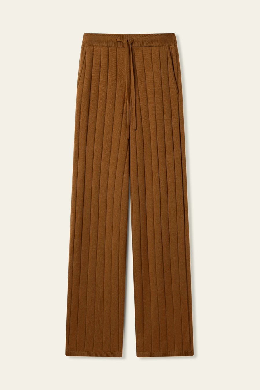 Ribbed Wide-Leg Pants