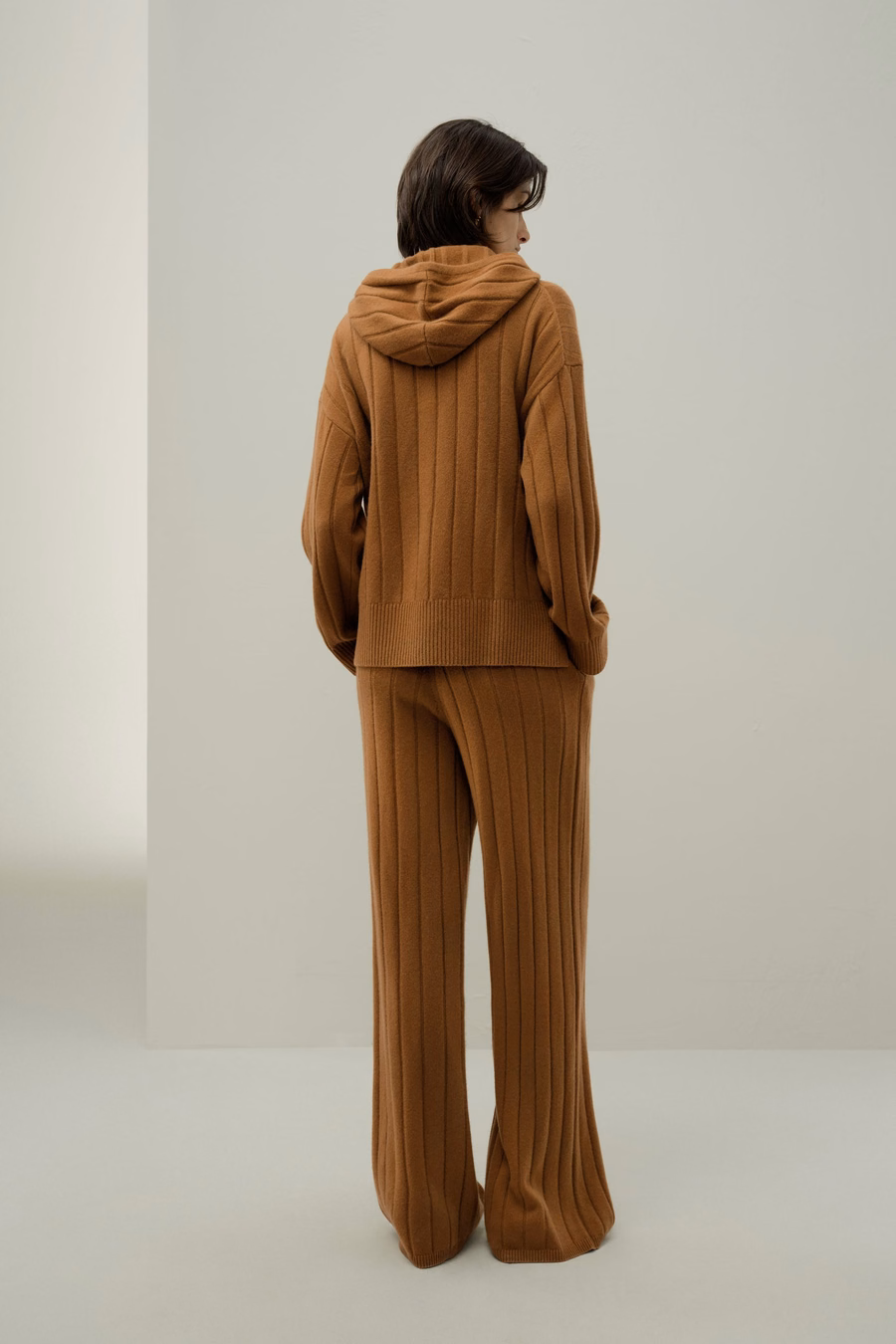Ribbed Wide-Leg Pants