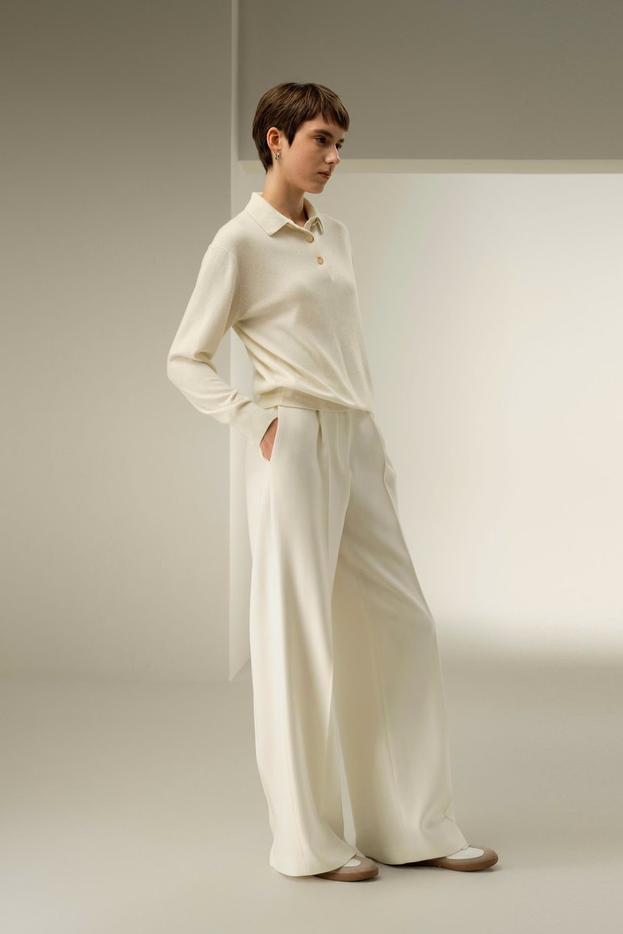 Koszula polo z baby cashmere