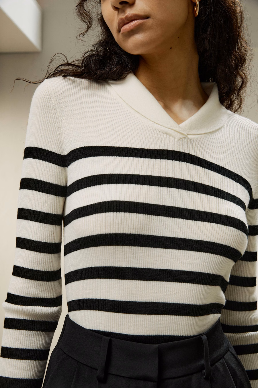 Striped Ultra-fine Merino Wool Sweater