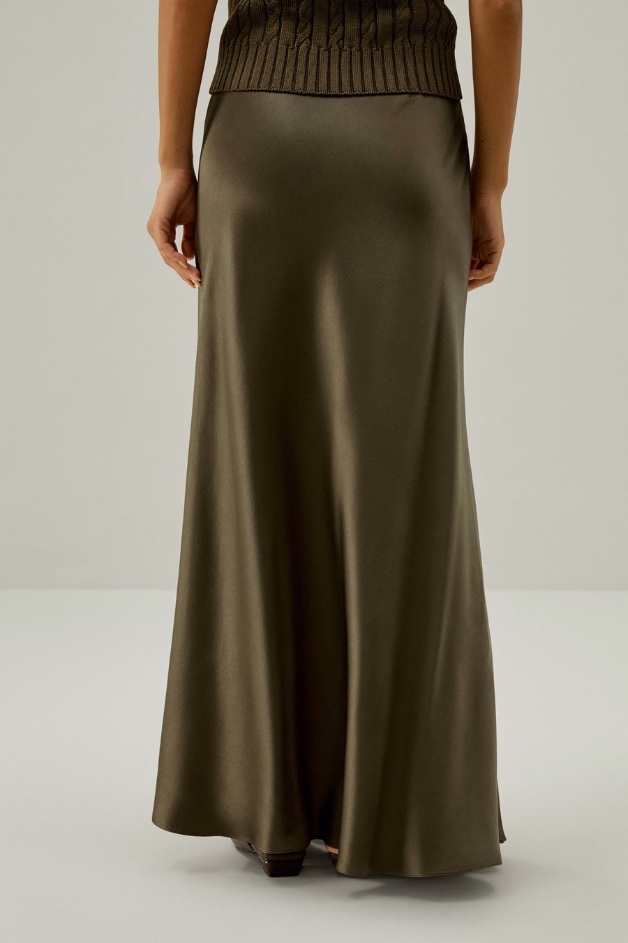 Versatile Double-Faced Silk Charmeuse Skirt