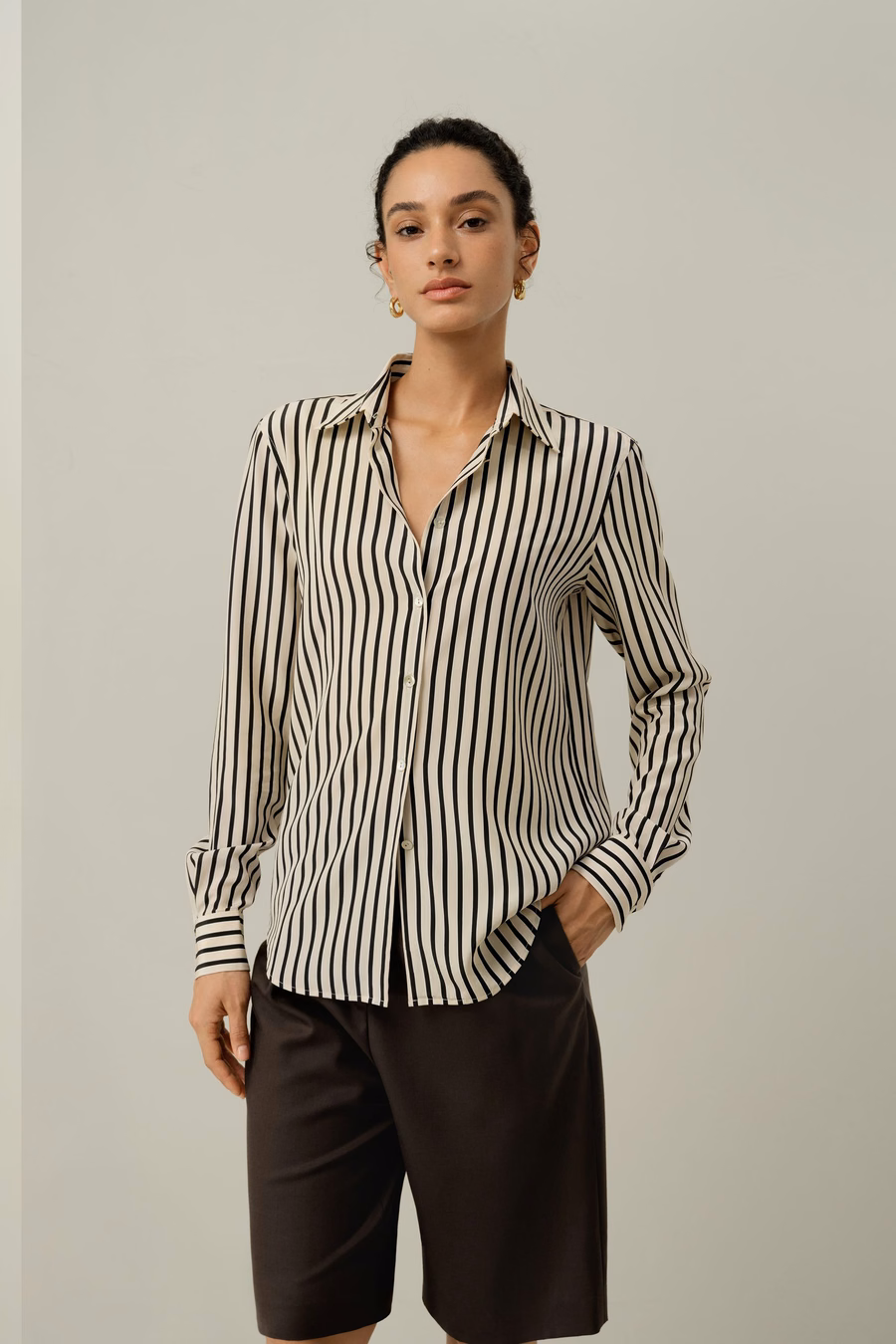 Striped Silk Shirt