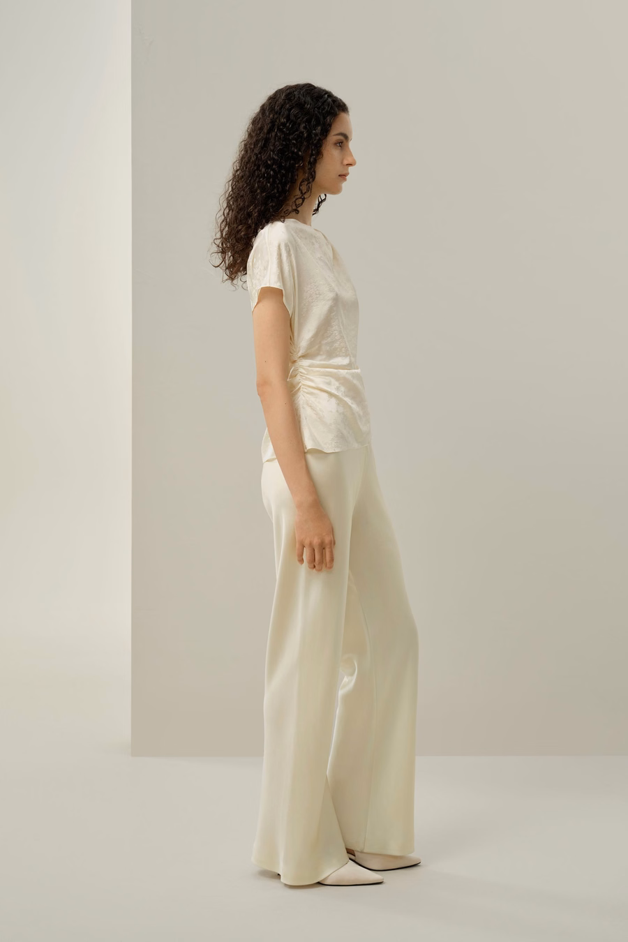 Top z jedwabiu YING Jacquard