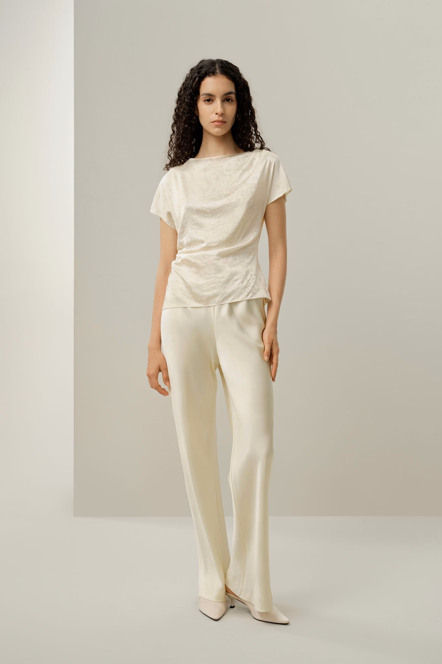Top z jedwabiu YING Jacquard
