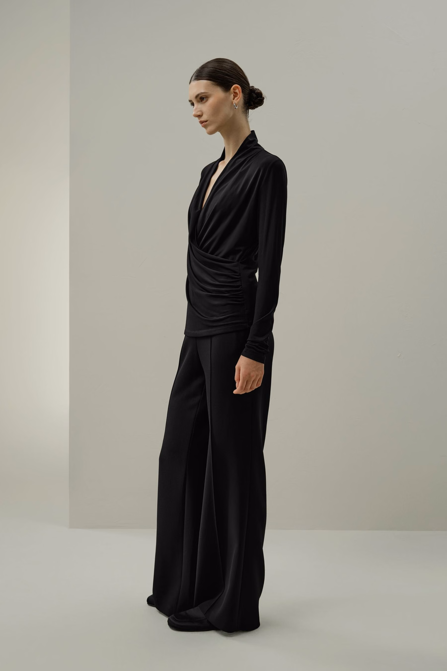 Silk Breeze Jersey Stretch Wrap Top