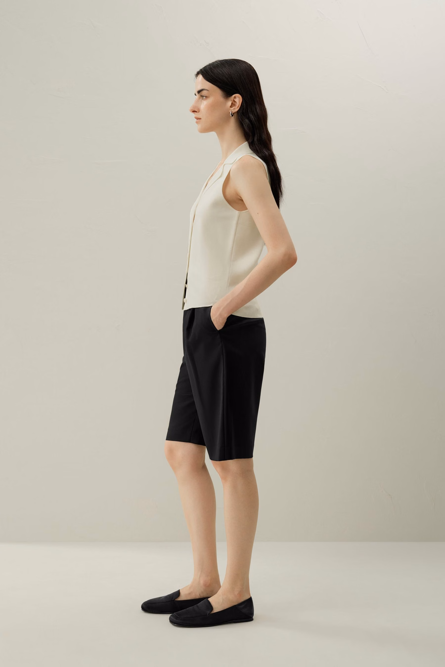 Milano Knit Lapel Collar Silk Viscose Vest