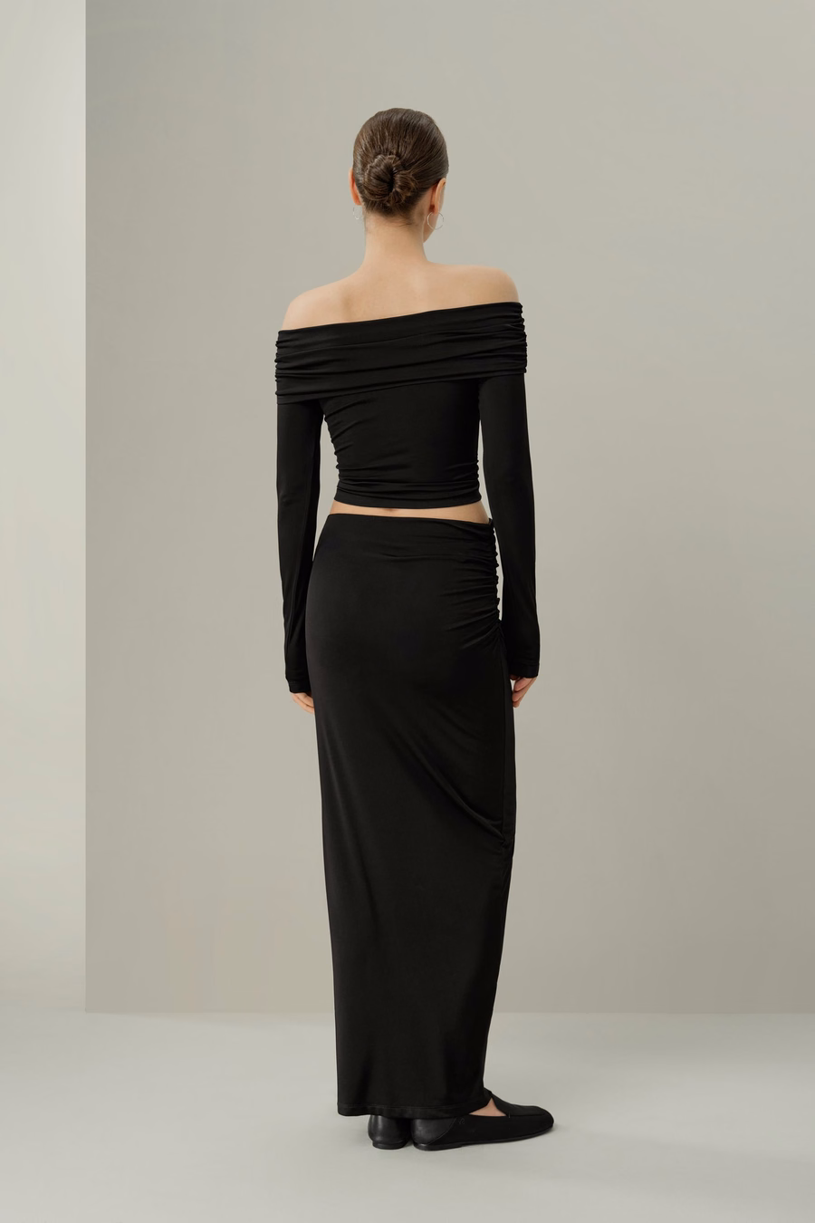 Jedwabna Spódnica Maxi Slim-Fit Jersey Breeze
