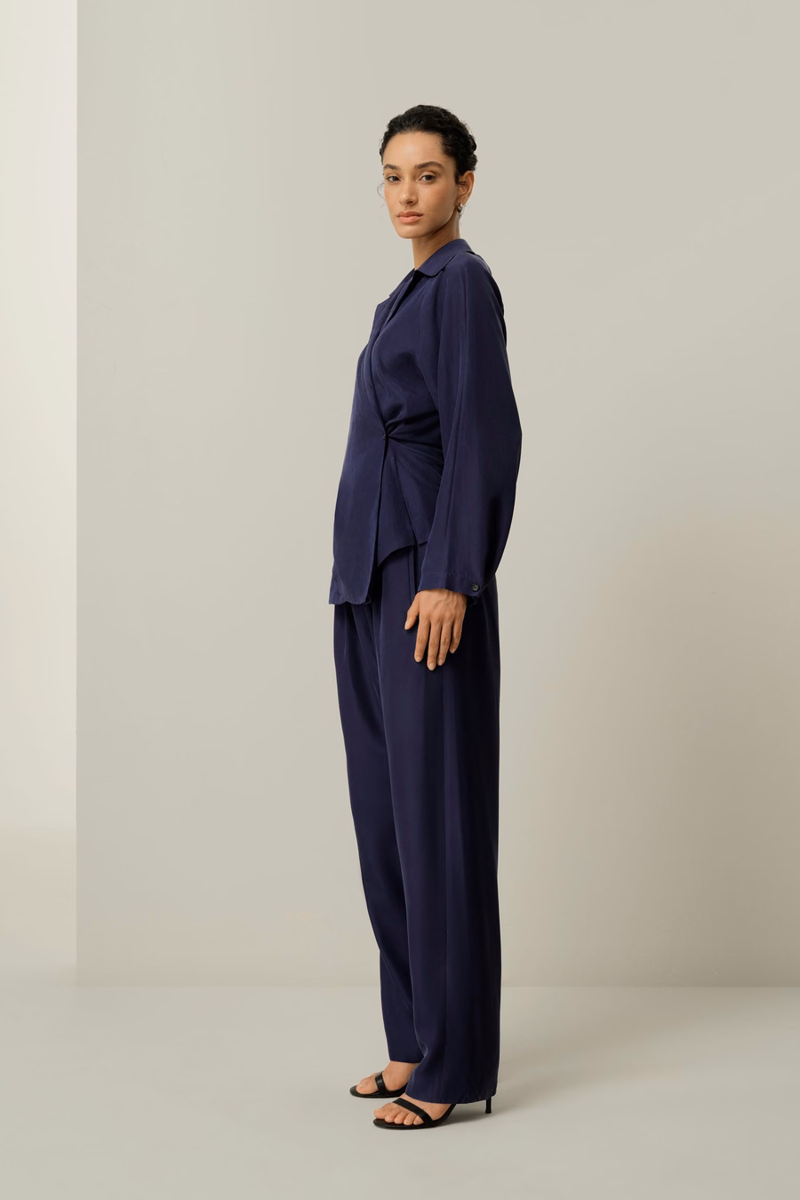 Multipositional Silk Habotai Shirt