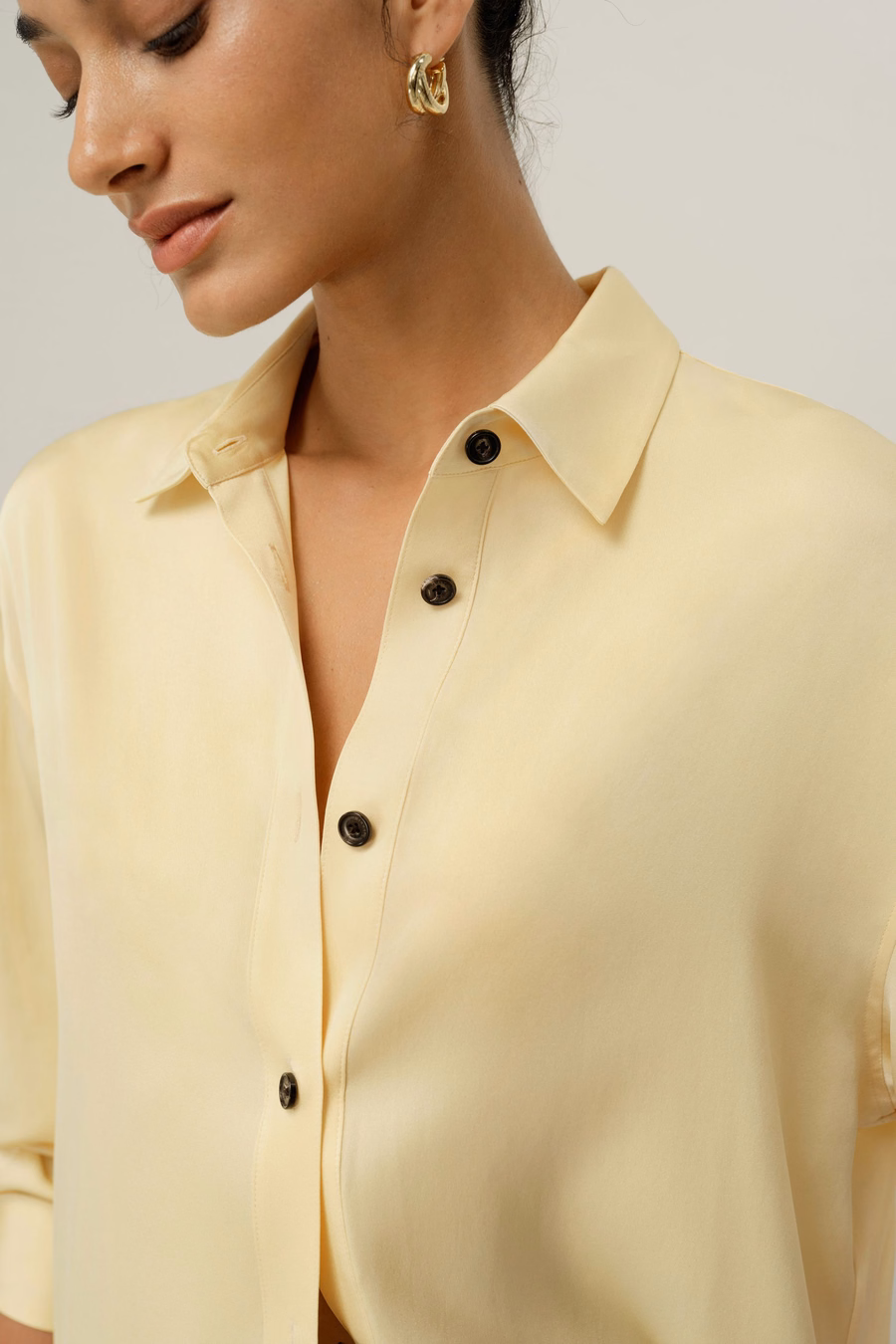 Stretch Double Georgette Oversized Shirt